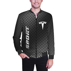 Бомбер мужской Tesla sport carbon, цвет: 3D-черный — фото 2