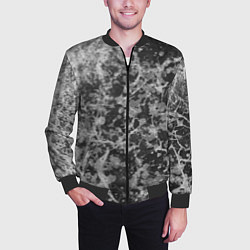 Бомбер мужской Абстракция - серый антрацит, цвет: 3D-черный — фото 2