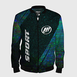 Бомбер мужской Lifan sport glitch blue, цвет: 3D-черный