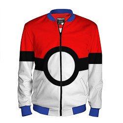 Бомбер мужской Pokeball texture, цвет: 3D-синий