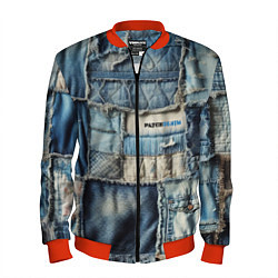 Бомбер мужской Patchwork denim - vogue, цвет: 3D-красный