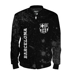 Бомбер мужской Barcelona sport на темном фоне вертикально, цвет: 3D-черный