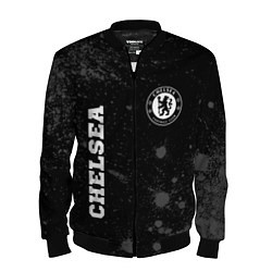 Бомбер мужской Chelsea sport на темном фоне вертикально, цвет: 3D-черный