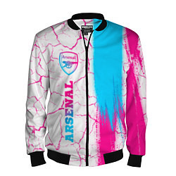 Бомбер мужской Arsenal neon gradient style по-вертикали, цвет: 3D-черный