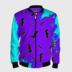 Бомбер мужской Fortnite neon steel colors epic, цвет: 3D-черный