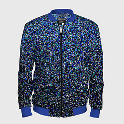 Бомбер мужской Шум пикселей, цвет: 3D-синий