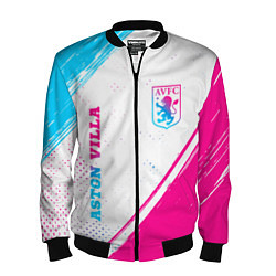 Мужской бомбер Aston Villa neon gradient style вертикально