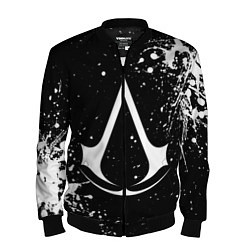 Мужской бомбер White logo of assasin