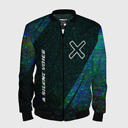 Мужской бомбер A Silent Voice glitch blue