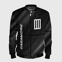 Бомбер мужской Paramore metal rock lines, цвет: 3D-черный