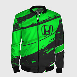 Бомбер мужской Honda sport green, цвет: 3D-черный