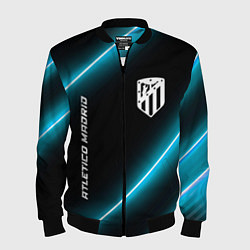 Бомбер мужской Atletico Madrid неоновые лампы, цвет: 3D-черный