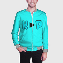 Бомбер мужской Пердящее сердечко и коты, цвет: 3D-меланж — фото 2