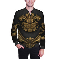 Бомбер мужской Золотая корона с узорами, цвет: 3D-черный — фото 2