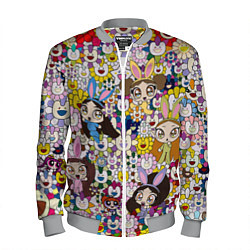 Мужской бомбер Right now NewJeans and Takashi Murakami