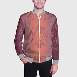 Бомбер мужской Векторные узоры, цвет: 3D-меланж — фото 2