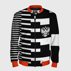 Бомбер мужской Россия геометрия, цвет: 3D-красный