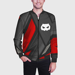 Бомбер мужской DanMachi red lines, цвет: 3D-черный — фото 2