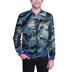 Бомбер мужской Denim rags - fashion trend, цвет: 3D-синий — фото 2