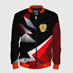 Мужской бомбер Russia uniform - красный и черный