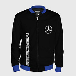 Бомбер мужской Mercedes benz logo white auto, цвет: 3D-синий