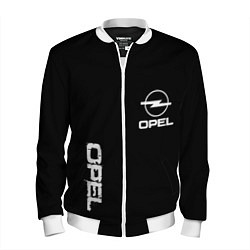 Бомбер мужской Opel white logo, цвет: 3D-белый