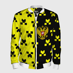 Бомбер мужской Minecraft Russia, цвет: 3D-белый