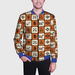 Бомбер мужской Племенной цветной паттерн, цвет: 3D-синий — фото 2