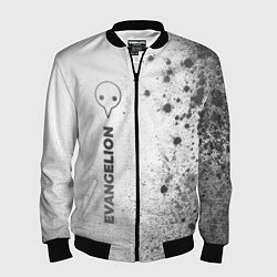 Бомбер мужской Evangelion - white gradient по-вертикали, цвет: 3D-черный