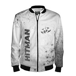 Бомбер мужской Hitman - white gradient вертикально, цвет: 3D-черный