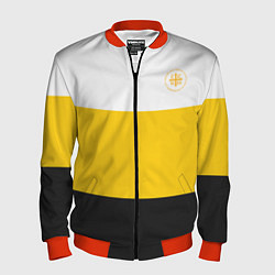 Бомбер мужской Сокрушу пред ним врагов его НИКА 2 желтая, цвет: 3D-красный