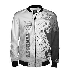 Бомбер мужской Arsenal - white gradient по-вертикали, цвет: 3D-черный