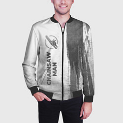 Бомбер мужской Chainsaw Man - white gradient по-вертикали, цвет: 3D-черный — фото 2