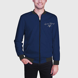 Бомбер мужской Sporty lifestyle эмблема, цвет: 3D-черный — фото 2