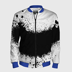 Бомбер мужской Просто краски чёрные, цвет: 3D-синий