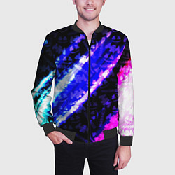 Бомбер мужской Marshmello neon steel, цвет: 3D-черный — фото 2