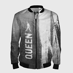 Бомбер мужской Queen - grey gradient по-вертикали, цвет: 3D-черный
