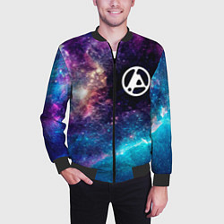Бомбер мужской Linkin Park 2024 space rock, цвет: 3D-черный — фото 2