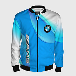 Бомбер мужской BMW abstrac line steel, цвет: 3D-черный