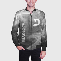 Бомбер мужской Deadlock - grey gradient вертикально, цвет: 3D-черный — фото 2