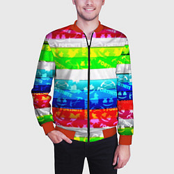 Бомбер мужской Fortnite color line, цвет: 3D-красный — фото 2