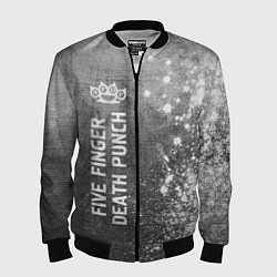 Бомбер мужской Five Finger Death Punch - grey gradient по-вертика, цвет: 3D-черный