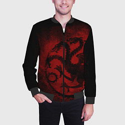 Бомбер мужской Targaryen house Game of Thrones, цвет: 3D-черный — фото 2