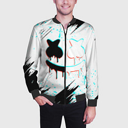 Бомбер мужской Marshmello - музыка, цвет: 3D-черный — фото 2