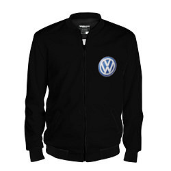 Бомбер мужской Volkswagen logo auto, цвет: 3D-черный