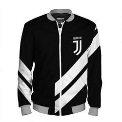 Бомбер мужской Juventus line white, цвет: 3D-меланж