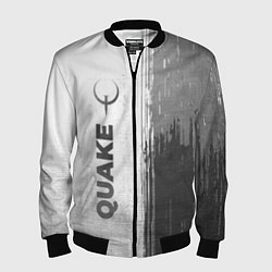 Бомбер мужской Quake - white gradient по-вертикали, цвет: 3D-черный
