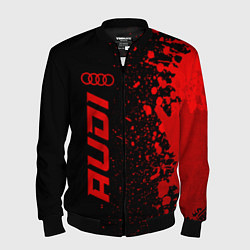 Бомбер мужской Audi - red gradient по-вертикали, цвет: 3D-черный