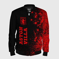 Бомбер мужской Aston Villa - red gradient по-вертикали, цвет: 3D-черный