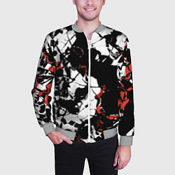 Бомбер мужской Черно-красный камуфляж, цвет: 3D-меланж — фото 2